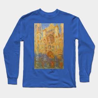 Rouen Cathedral by Claude Monet Long Sleeve T-Shirt